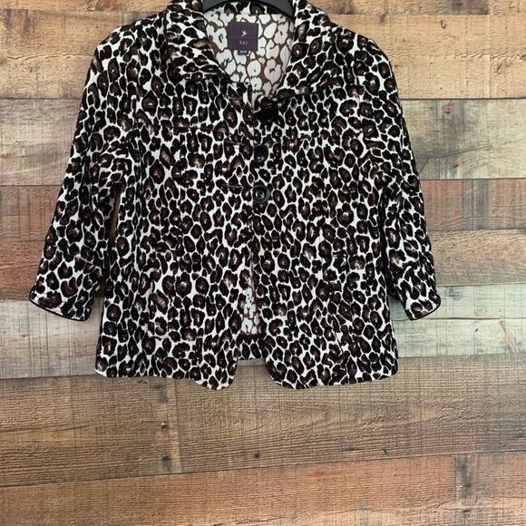 XXI leopard‎ print jacket, size medium - Picture 7 of 13